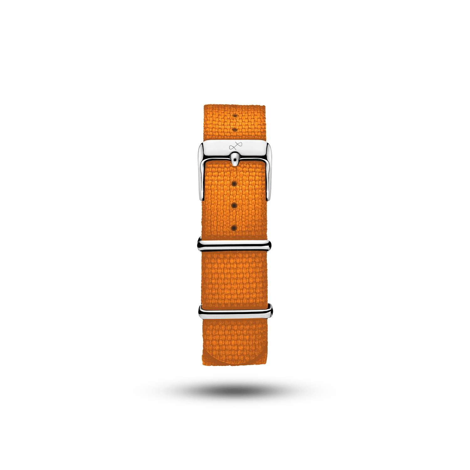 Nato - Orange by AV86 textured NATO strap with polished stainless steel buckle, crafted for vintage-inspired luxury timepieces