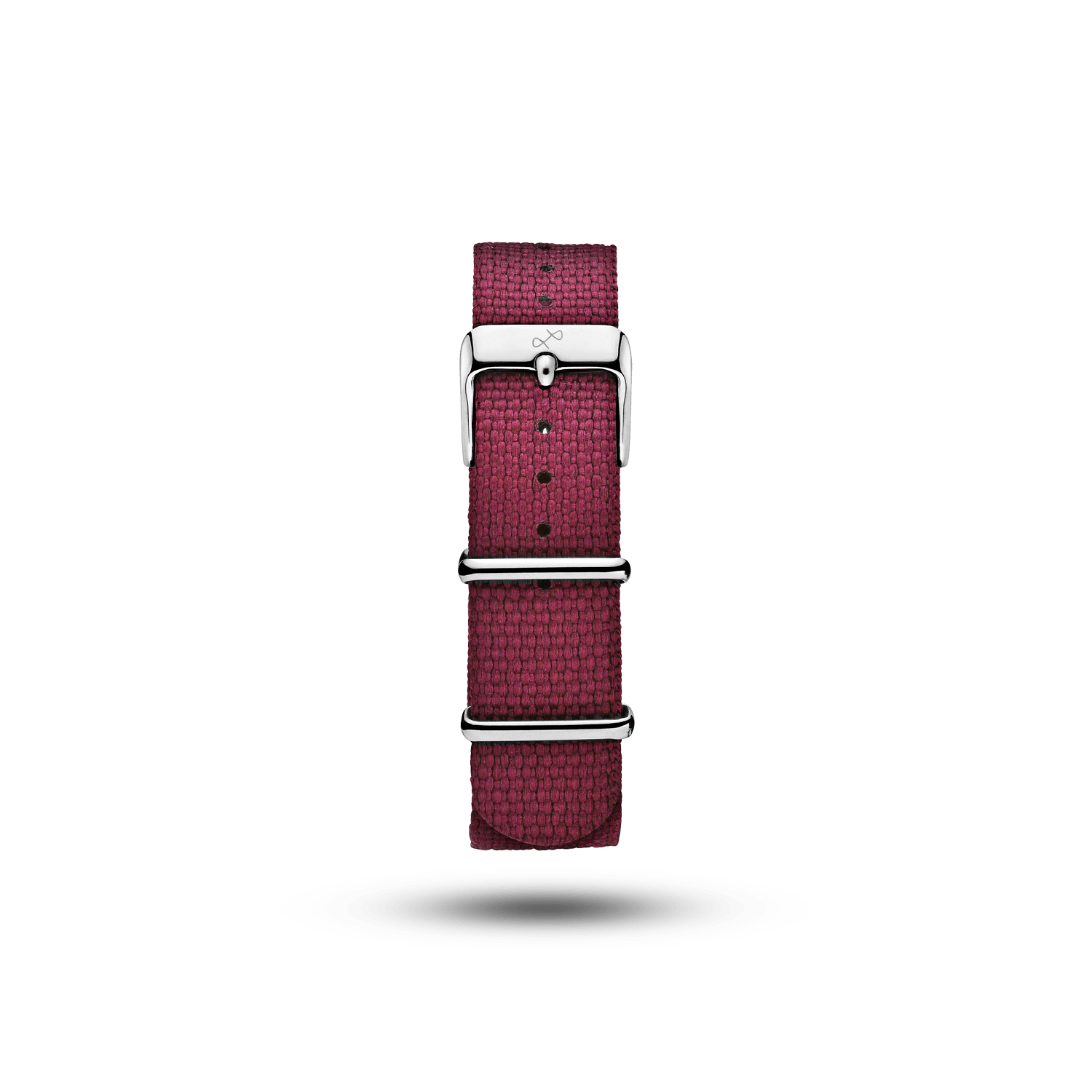 Nato - Red strap by AV86 featuring textured fabric, stainless steel hardware, and minimalist Scandinavian design for versatile luxury timepieces