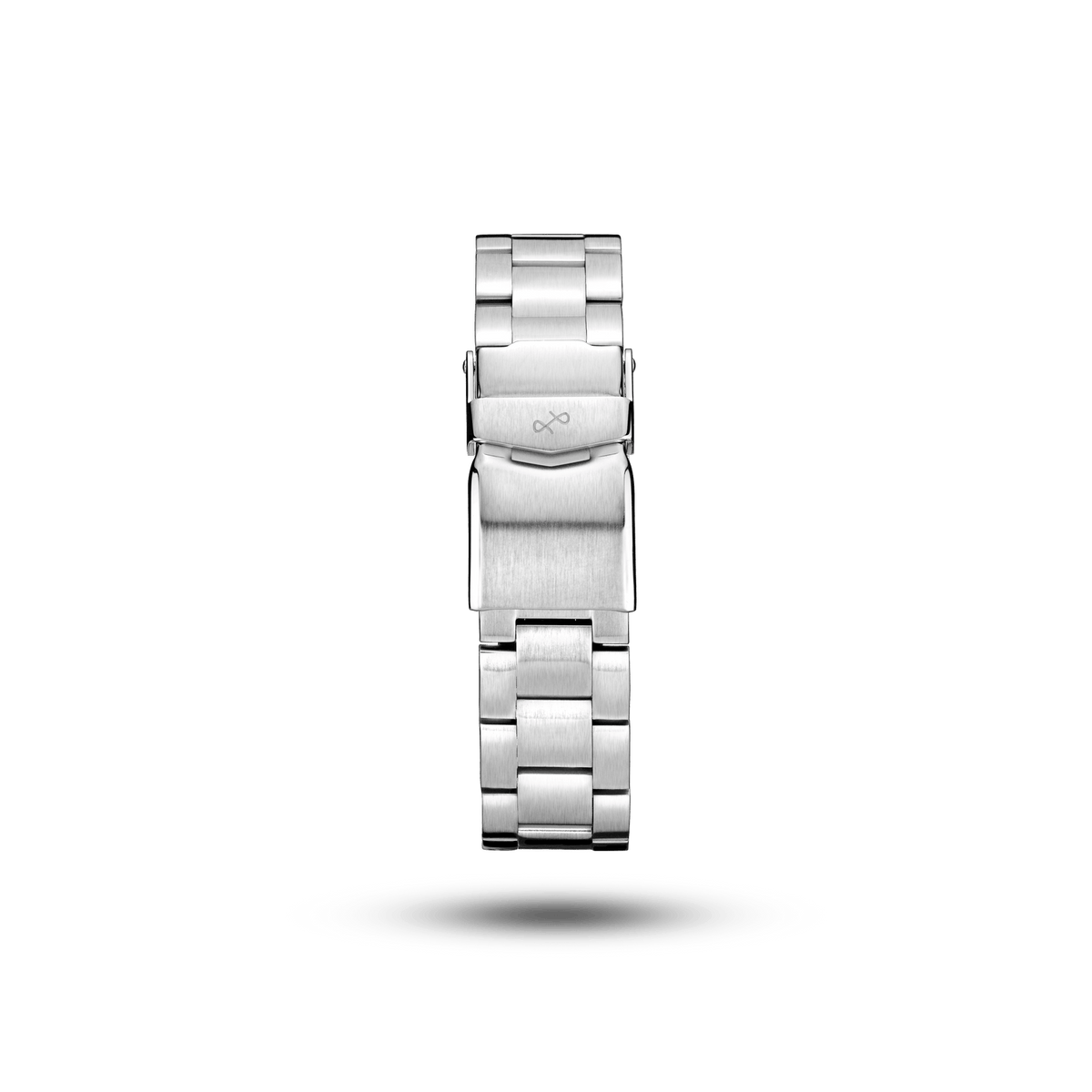 3-Link Classic by AV86 brushed stainless steel bracelet with deployant clasp and secure extra lock for wrist safety