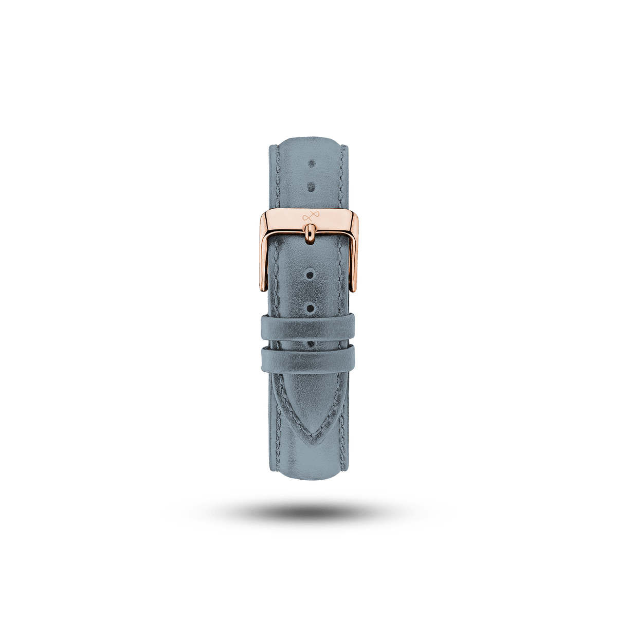 Wildleder – Blaues Uhrenarmband mit roségoldfarbener Schließe von AV86, geprägt von dänischem Design und hochwertiger Handwerkskunst.