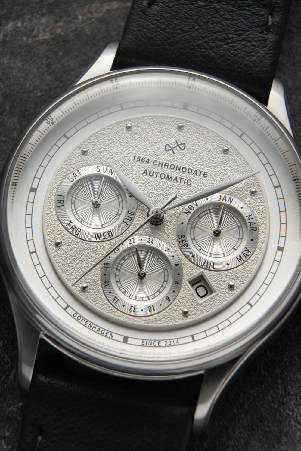 1564 Chronodate Automatic, Steel / White