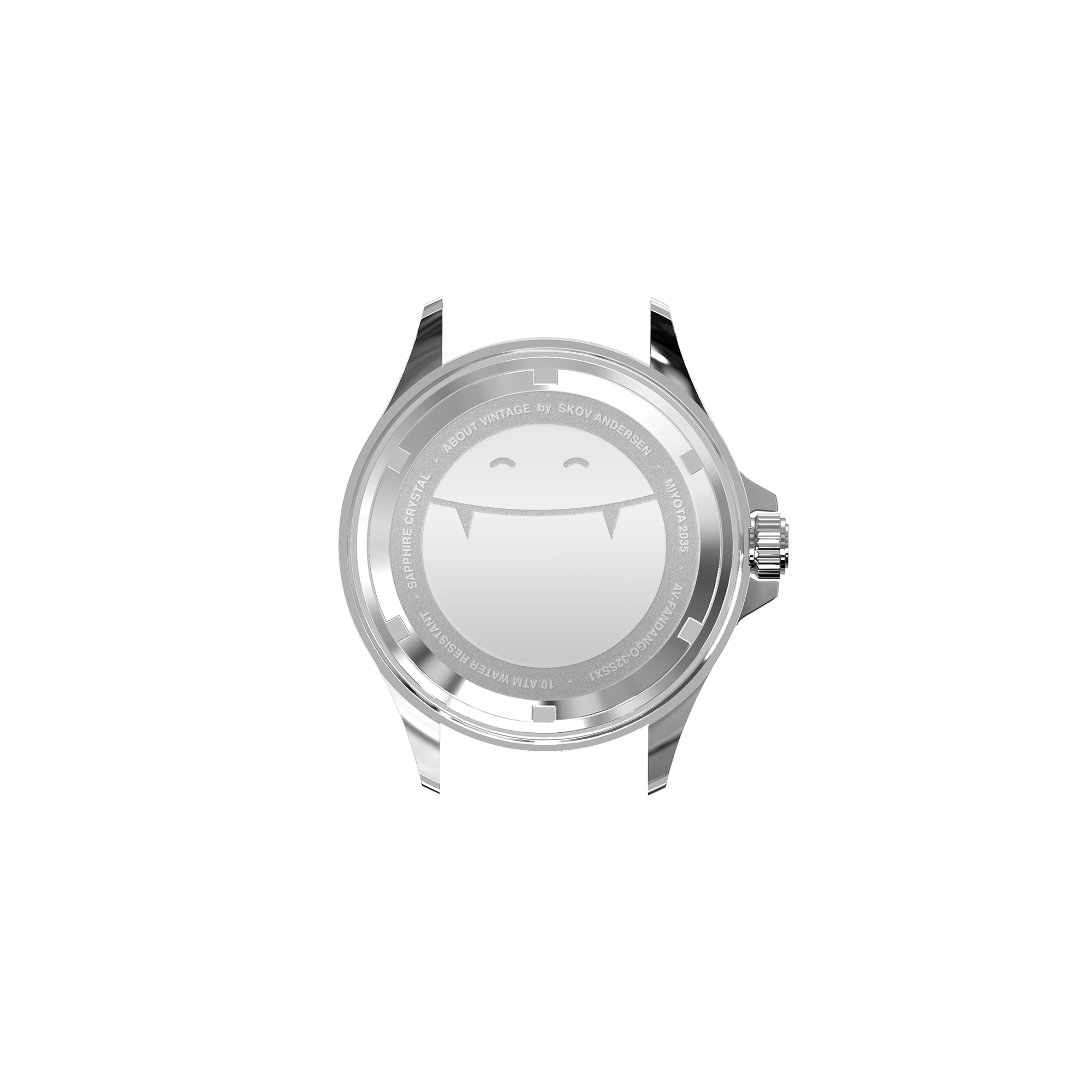 Fandango 'IBI', Pink / Army by AV86 kid's watch caseback with polished stainless steel and engraved playful design