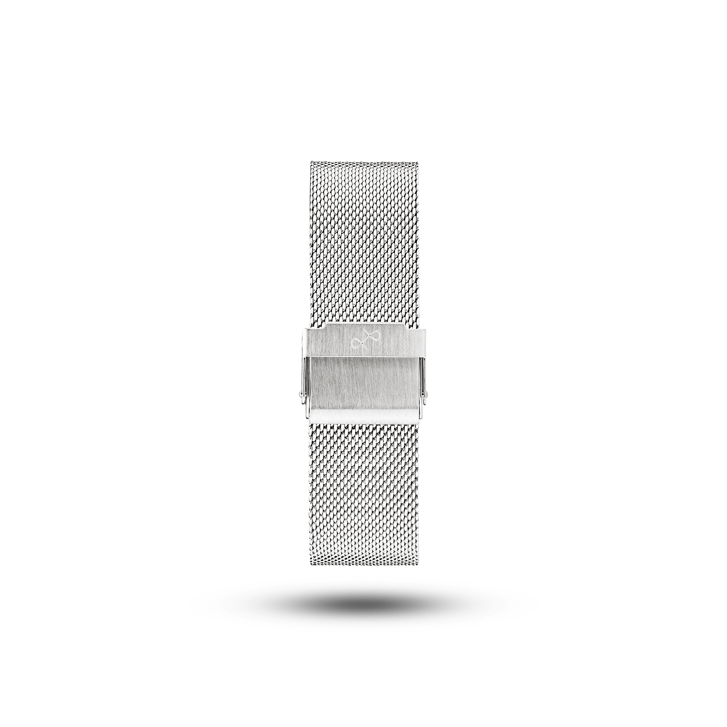 Mesh Band - Steel by AV86 stainless steel two-piece strap with fine mesh weave and signature bow logo on clasp