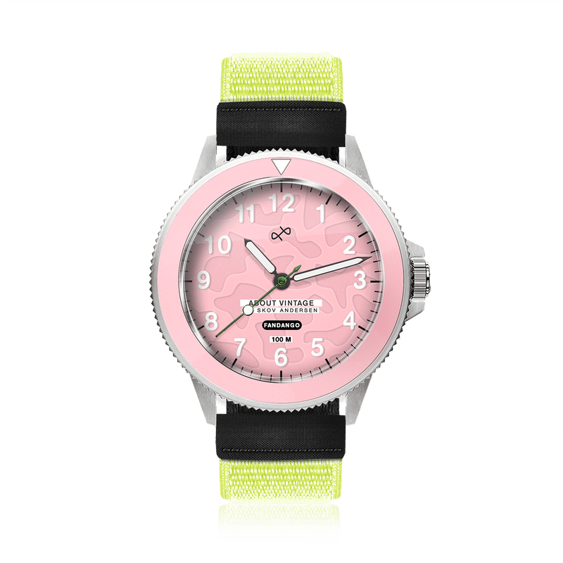 Fandango 'UMA', Pink / Pink by AV86 kids watch with luminous dial, easy velcro strap, and stainless steel case for active wear