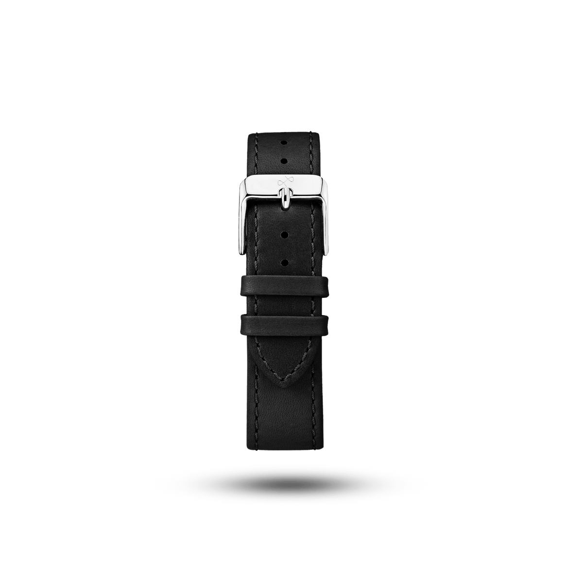 Leather (Classic) - Black by AV86 premium vintage-inspired two-piece leather strap with embossed logo and classic buckle closure