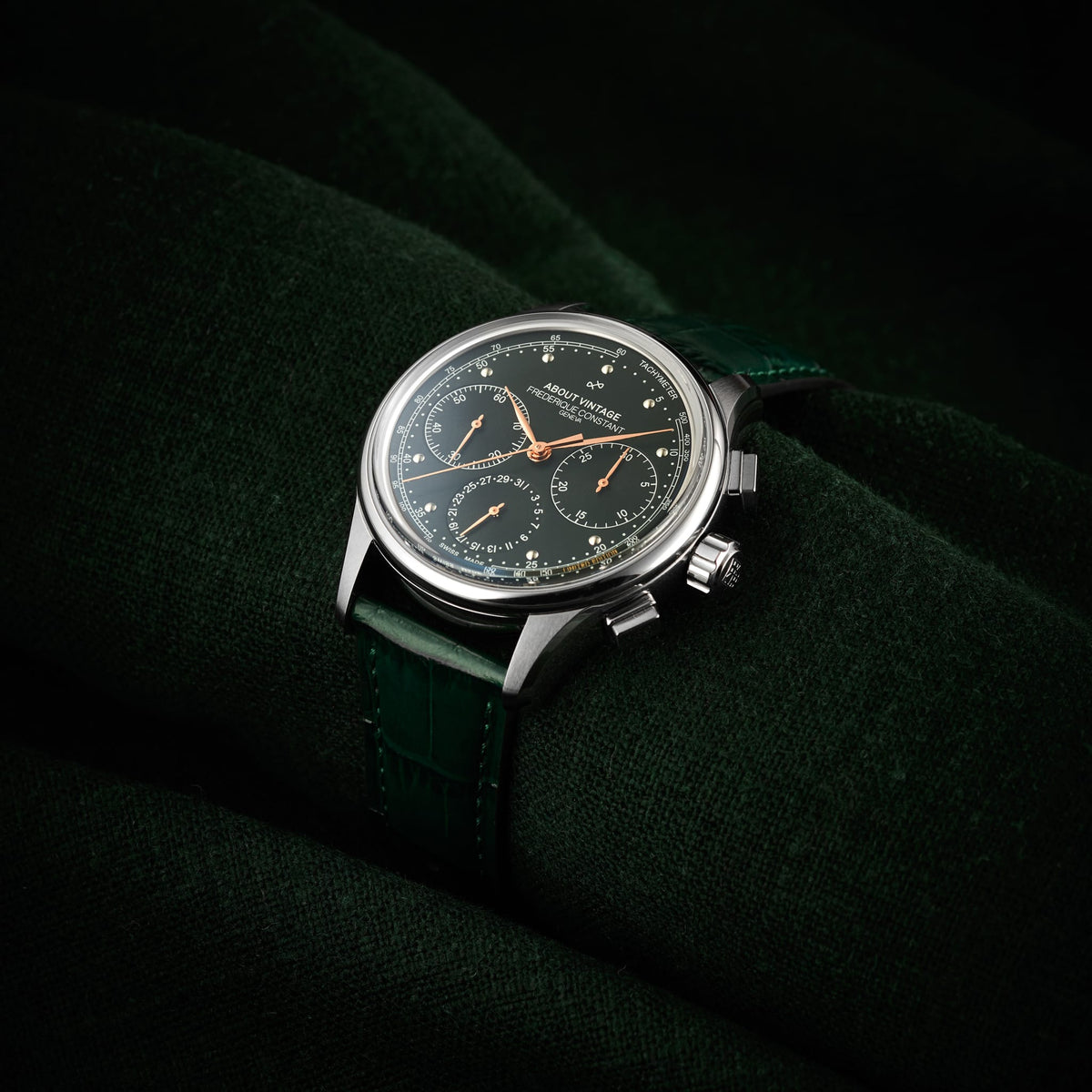 1988 Flyback, Chronograph - Limited Edition by AV86 vintage-inspired chronograph with sapphire crystal, automatic movement, and leather strap