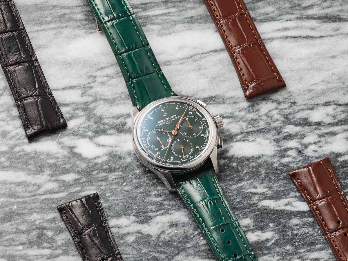 1988 Flyback, Chronograph - Limited Edition by AV86 with vintage-inspired dial, sapphire crystal, chronograph, and interchangeable leather straps