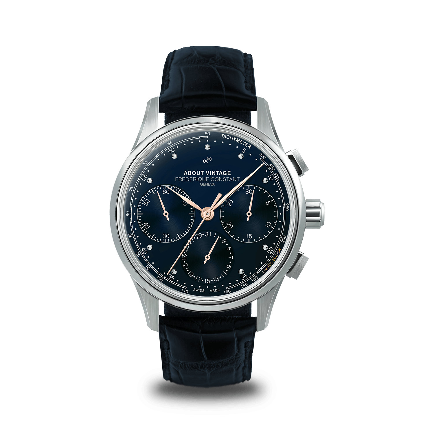 1988 Flyback, Chronograph / Limited Edition by AV86 vintage-inspired automatic chronograph with sapphire crystal and leather strap