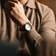 1844 Chronograph by AV86 with vintage-inspired dial, precision timing lines, sapphire crystal, and brown leather strap on wrist