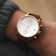 1815 Chronograph Rose Gold / White by AV86 luxury chronograph with vintage-inspired dial, sapphire crystal, and brown leather strap