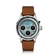 1564 Chronodate Automatic by AV86 vintage-inspired chronograph with sapphire crystal, automatic movement, and brown leather strap