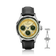 1564 Chronodate Automatic by AV86 vintage-inspired chronograph with sapphire crystal, black leather strap, and multifunction dial
