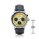 1564 Chronodate Automatic by AV86 vintage-inspired chronograph with sapphire crystal, automatic movement, and black leather strap
