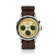 1564 Chronodate Automatic by AV86 vintage-inspired automatic chronograph with sapphire crystal and textured brown fabric strap