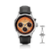 1564 Chronodate Automatic by AV86 vintage-inspired automatic watch with sapphire crystal, chronograph dial, and black leather strap