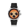 1564 Chronodate Automatic by AV86 vintage-inspired chronograph with sapphire crystal, date function, and textured black fabric strap