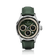 1564 Chronodate Automatic by AV86 vintage-inspired chronograph with sapphire crystal, multifunction subdials, and green leather strap