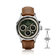 1564 Chronodate Automatic by AV86 vintage-inspired chronograph with sapphire crystal, automatic movement, and brown leather strap