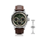 1564 Chronodate Automatic by AV86 vintage-inspired chronograph with sapphire crystal, automatic movement, and brown leather strap