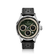 1564 Chronodate Automatic by AV86 vintage-inspired chronograph with sapphire crystal, perforated black leather strap, and multifunction dial