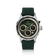 1564 Chronodate Automatic by AV86 vintage-inspired automatic chronograph with sapphire crystal, multi-function dial, and green leather strap