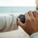 1815 Chronograph by AV86 luxury chronograph with sapphire crystal, textured dial, and black leather strap in casual beach setting