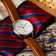 1834 Chronograph by AV86 vintage-inspired luxury chronograph with sapphire crystal, white dial, and brown leather strap