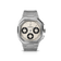 1904 Chronograph by AV86 with angular case, vintage-inspired dial, sapphire crystal, and brushed steel bracelet strap
