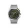 1904 Chronograph by AV86 with angular case, sapphire crystal, chronograph dial, and brushed metal bracelet strap in Danish design style