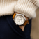 1934 Telechron by AV86 vintage-inspired chronograph with telemeter, sapphire crystal, and suede leather strap in a casual setting
