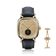 1954 Amalfi Mechanical by AV86 vintage-inspired mechanical watch with gold case, black leather strap, and minimalist dial design