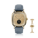 1954 Amalfi Mechanical by AV86, vintage-inspired mechanical watch with sapphire crystal, leather strap, and classic gold-tone case