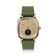 1954 Amalfi Mechanical by AV86 features a vintage-inspired mechanical watch with a gold-tone case and textured rubber strap.