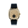 1954 Amalfi Mechanical by AV86, vintage-inspired dress watch with gold-tone square case, sapphire crystal, black leather strap, subdial seconds