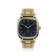1954 Amalfi Mechanical by AV86 featuring vintage-inspired automatic watch with gold stainless steel bracelet and black dial chronograph design