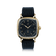 1954 Amalfi Mechanical, Gold / Midnight Blue by AV86 luxury dress watch with polished gold case, mechanical movement, small seconds, textured leather strap