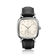 1954 Amalfi Mechanical, Steel / Off White wristwatch by AV86 with black leather strap and vintage-inspired dial design