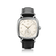 1954 Amalfi Mechanical, Steel / Off White wristwatch by AV86 with vintage cream dial and black leather strap