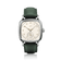 1954 Amalfi Mechanical, Steel / Off White by AV86 with dark green leather strap and vintage-inspired design details