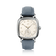 1954 Amalfi Mechanical, Steel / Off White by AV86, luxury vintage-inspired watch with off white dial and blue suede leather strap