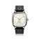1954 Amalfi Mechanical, Steel / Off White by AV86, luxury vintage-inspired watch with black perforated leather strap and classic dial design