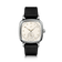 1954 Amalfi Mechanical, Steel / Off White by AV86, vintage-inspired watch with black leather strap and minimalist dial design