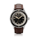 1956 Marine by AV86 vintage-inspired diver with black gilt dial, sapphire crystal, rotating bezel, and brown leather strap