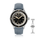 1956 Marine by AV86 vintage-inspired diver with sapphire crystal, compass bezel, black gilt dial, and grey leather strap