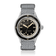 1956 Marine by AV86 vintage-inspired diver with domed sapphire crystal, rotating bezel, and textured grey fabric strap