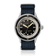 1956 Marine by AV86 vintage-inspired diver watch with sapphire crystal, rotating bezel, and woven fabric strap