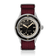 1956 Marine by AV86 vintage-inspired diver with sapphire crystal, rotating bezel, black dial, and textured fabric strap