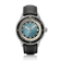 1956 Marine Automatic, Steel / Blue Fade showcasing a vintage-inspired dial with blue fade and black leather strap by AV86.