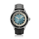 1956 Marine Automatic, Steel / Blue Fade featuring a vintage-inspired blue fade dial and black leather strap by AV86