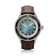 1956 Marine Automatic, Steel / Blue Fade vintage-inspired watch by AV86 with blue fade dial and brown leather strap
